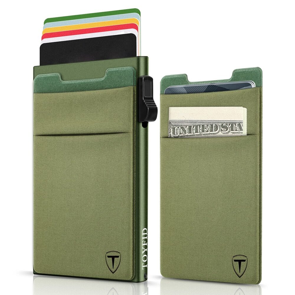 4428 Slim Wallet ,Pop Up Credit Card Wallet Aluminum Minimalist RFID